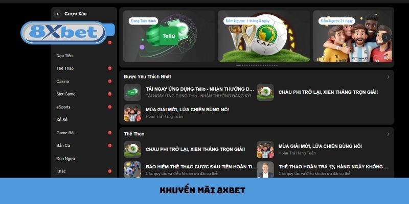 khuyến mãi 8xbet